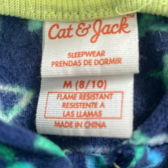 Cat & Jack cozy soft fleece onesie zip-front lounge/ pajamas - size medium 8/10 - Picture 3 of 5